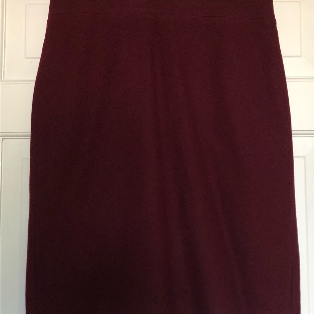 J.Crew Cabernet Wool Pencil Skirt. Size 2.